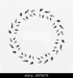 Blank leafy frame social ads template vector Stock Vector