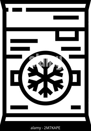 instant cold compress first aid line icon vector illustration Stock ...