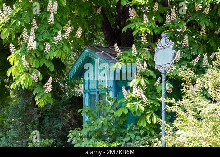 Chestnut blossom at Buttes Chaumont garden in Paris, France Stock Photo