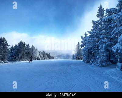 Mist at Killington Ski Resort, Vermont, New England Stock Photo