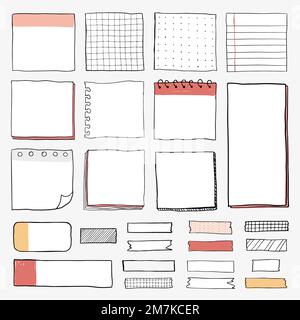 Blank reminder paper notes vector set Stock Vector