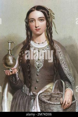 Mathilde d'ecosse - Matilda of Scotland - Mathilde d'Ecosse (1080-1118) reine consorte d'Angleterre (femme du roi Henri 1er), Stock Photo