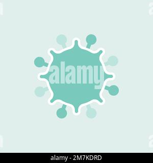 Green coronavirus cell element vector Stock Vector