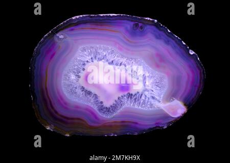 Rocks and Minerals, Quartz Agate, laboratory sample Stock Photo