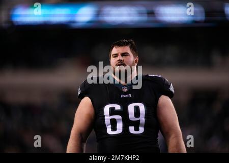 Philadelphia Eagles' Landon Dickerson walks on the field before a preseason  NFL football game against the New England Patriots Thursday, Aug. 19, 2021,  in Philadelphia. (AP Photo/Chris Szagola Stock Photo - Alamy