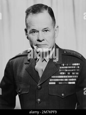 Major General Lewis B. 'Chesty' Puller, USMC (uncovered). Country: Republic Of Korea (KOR) Stock Photo