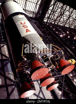 Apollo 4, the first unmanned flight of the Saturn V rocket, lifts off ...