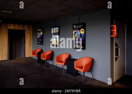 ARNHEM - Interior of cinema, Vue Arnhem. The cinemas are counting more visits again after a period of fewer visits, mainly as a result of the corona measures. ANP ROBIN VAN LONKHUIJSEN netherlands out - belgium out Stock Photo