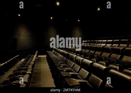 ARNHEM - Interior of cinema, Vue Arnhem. The cinemas are counting more visits again after a period of fewer visits, mainly as a result of the corona measures. ANP ROBIN VAN LONKHUIJSEN netherlands out - belgium out Stock Photo