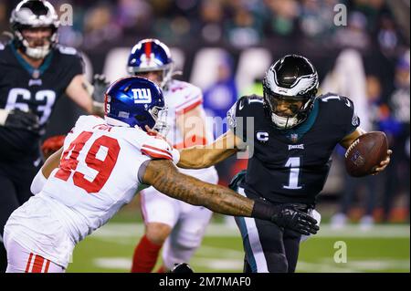 New York Giants' Tomon Fox plays during an NFL football game, Sunday, Jan. 8,  2023, in Philadelphia. (AP Photo/Matt Slocum Stock Photo - Alamy