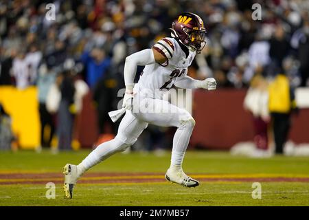 Washington Commanders safety Darrick Forrest (22) defends against the New  York Giants during an NFL football game Sunday, Dec. 4, 2022, in East  Rutherford, N.J. (AP Photo/Adam Hunger Stock Photo - Alamy