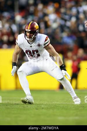 Washington Commanders defensive end Montez Sweat (90) runs during an NFL  football game against the Jacksonville Jaguars, Sunday, Sept. 11, 2022 in  Landover. (AP Photo/Daniel Kucin Jr Stock Photo - Alamy