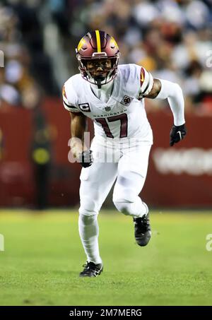 Washington Commanders guard Trai Turner (53) blocks during an NFL football  game against the Dallas Cowboys, Sunday, January 8, 2023 in Landover. (AP  Photo/Daniel Kucin Jr Stock Photo - Alamy