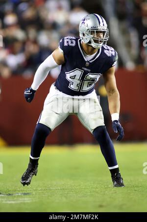 Washington Commanders linebacker David Mayo (51) runs after the ball during  an NFL pre-season football game against the Cleveland Browns, Friday, Aug.  11, 2023, in Cleveland. (AP Photo/Kirk Irwin Stock Photo - Alamy