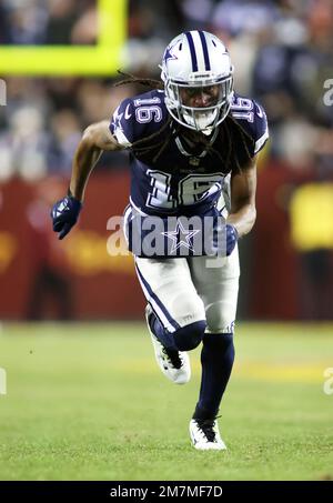 January 8, 2023 : Dallas Cowboys wide receiver T.Y. Hilton (16) jumps to  catch the pas during the game against the Washington Commanders in  Landover, MD. Photographer: Cory Royster (Credit Image: Â©