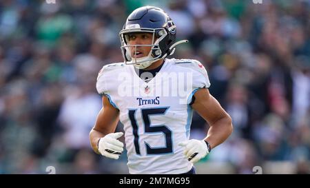 Tennessee Titans wide receiver Nick Westbrook-Ikhine (15) during an NFL  football game against the New Orleans Saints, Sunday, Sep. 10, 2023, in New  Orleans. (AP Photo/Tyler Kaufman Stock Photo - Alamy