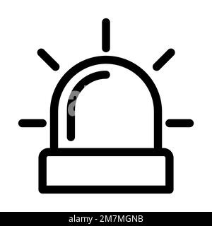 Flasher icon line isolated on white background. Black flat thin icon on modern outline style. Linear symbol and editable stroke. Simple and pixel perf Stock Vector