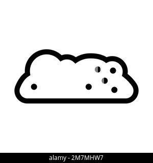 Ground icon line isolated on white background. Black flat thin icon on modern outline style. Linear symbol and editable stroke. Simple and pixel perfe Stock Vector