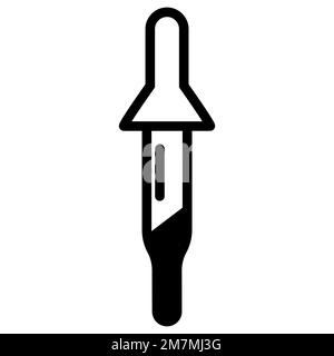 Color eyedropper icon line isolated on white background. Black flat thin icon on modern outline style. Linear symbol and editable stroke. Simple and p Stock Vector