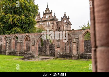 Europe, Germany, Southern Germany, Baden-Wuerttemberg, Black Forest, Hirsau, View of the cloister and castle ruins in Hirsau Monastery Stock Photo