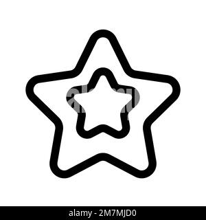 Super star icon line isolated on white background. Black flat thin icon on modern outline style. Linear symbol and editable stroke. Simple and pixel p Stock Vector