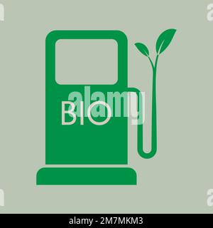 Green Bio fuel icon symbol. Vector illustration Stock Vector