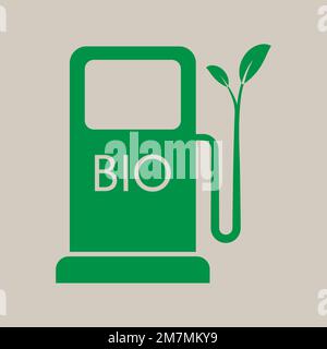 Green Bio fuel icon symbol. Vector illustration Stock Vector