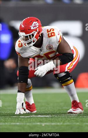 Kansas City Chiefs guard Trey Smith (65) takes his stance during an NFL  football game against the Los Angeles Chargers, Sunday, Nov. 20, 2022, in  Inglewood, Calif. (AP Photo/Kyusung Gong Stock Photo - Alamy