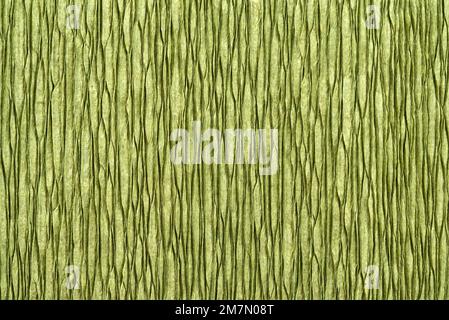 Texture of green crepe paper close up. Decor paper Stock Photo