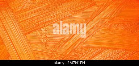 Orange paint graphic brush strokes texture background Stock Photo