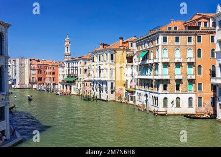 Magnificent houses along the Grand Canal in Venice Stock Photo