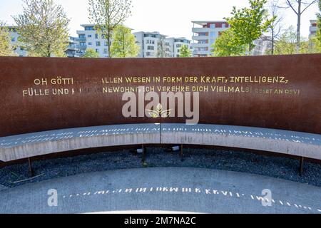 Germany, Baden-Wuerttemberg, Karlsruhe, 'Garden of Religions' in the City Park Southeast. Stock Photo