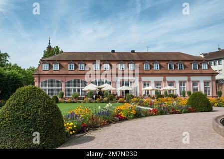 Erbach, Odenwald, Hesse, Germany. Orangery in the pleasure garden of Erbach Castle Stock Photo