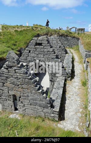 Sunken church of Inis Oirr in the Republic of Ireland Stock Photo