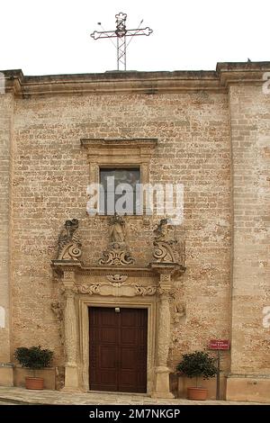 Felline, Italy. Exterior view of Chiesa di San Leucio, built in Baroque style in the 14th century. Stock Photo