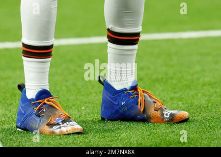 Cleveland Browns defensive end Chase Winovich (69) lines up for the snap  during an NFL football game against the Houston Texans on Sunday, December  4, 2022, in Houston. (AP Photo/Matt Patterson Stock