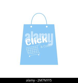 Click and collect your order. Goods delivery Stock Vector
