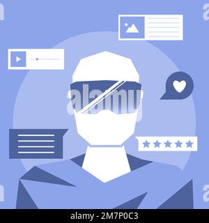 AI Writer and Content Generator. Artificial intelligence developing content for business, chatbots, websites, articles Stock Vector