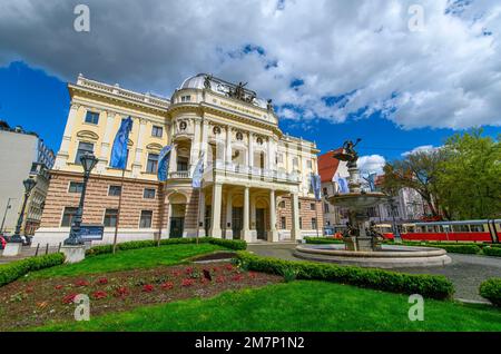 Bratislava, Slovakia. Slovak National Theatre.  Neo-Renaissance building at Hviezdoslavovo namestie Stock Photo