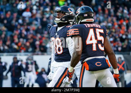 Chicago Bears safety A.J. Thomas (21) runs after the ball during