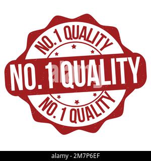 Number one quality grunge rubber stamp on white background, vector illustration Stock Vector