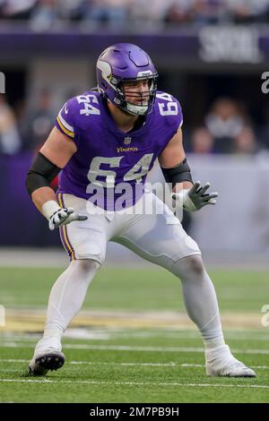 Minnesota Vikings offensive tackle Blake Brandel (64) blocks during the  second half of an NFL football game against the Arizona Cardinals, Sunday,  Oct. 30, 2022, in Minneapolis. (AP Photo/Abbie Parr Stock Photo - Alamy