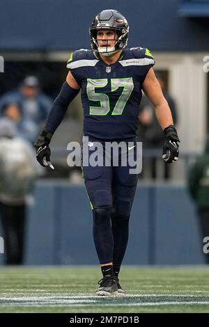 Seattle Seahawks' Cody Barton (57) during the first half of an NFL