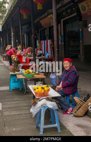 Zhongxian,Yangtze River,  Chongqing, China Stock Photo