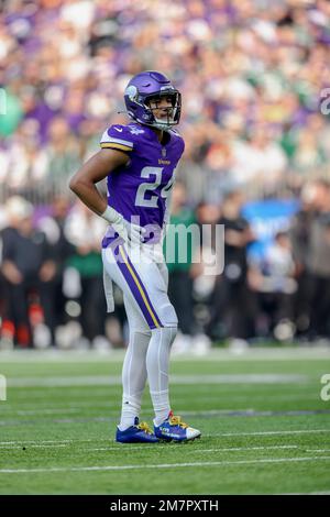 Minnesota Vikings cornerback Camryn Bynum (43) during the second half of an  NFL football game against the Detroit Lions, Sunday, Oct. 10, 2021 in  Minneapolis. Minnesota won 19-17. (AP Photo/Stacy Bengs Stock Photo - Alamy