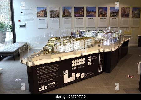 An architectural model of the King's Cross Estate redevelopment district in London, on display at the King's Cross Estate.  Home to Google and Meta. Stock Photo