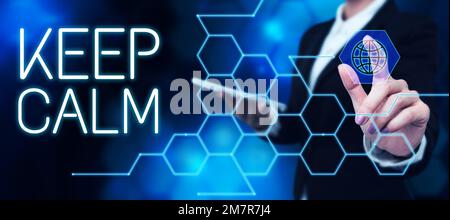 Text showing inspiration Keep Calm. Word Written on not get emotionally invested in situations you cannot control over Stock Photo
