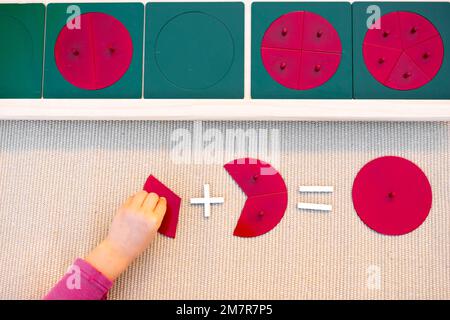 Montessori material for mathematical presentations, here I use ...
