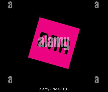 DNA Oyj, rotated logo, black background Stock Photo - Alamy