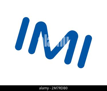 IMI plc, rotated logo, white background B Stock Photo